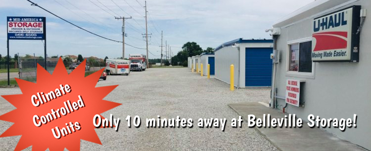 Mid America Storage Center Offers Climate Controlled Storage at Belleville Storage Center